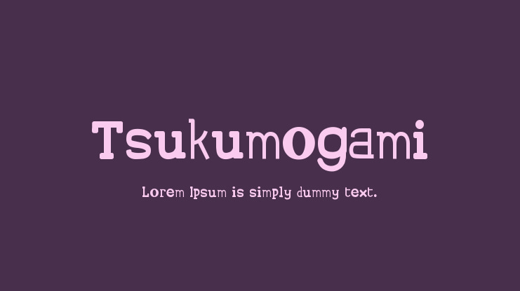 Tsukumogami Font