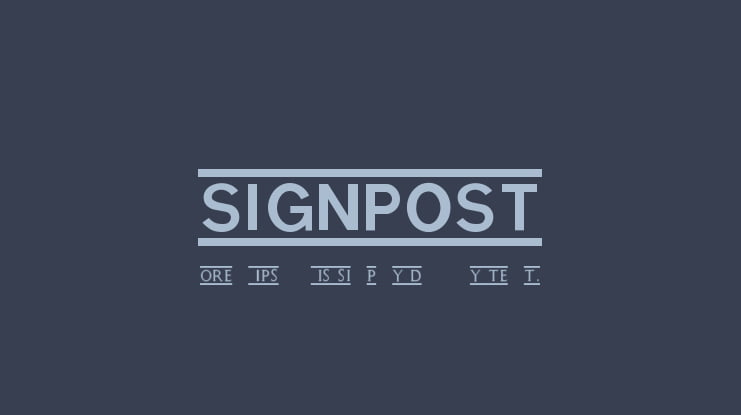 SIGNPOST Font