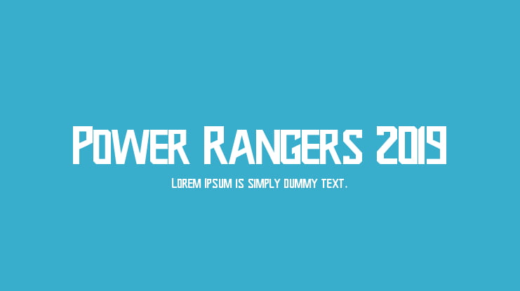 Power Rangers 2019 Font