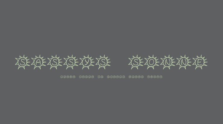 Sassys Sonne Font