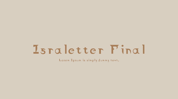 Israletter Final Font