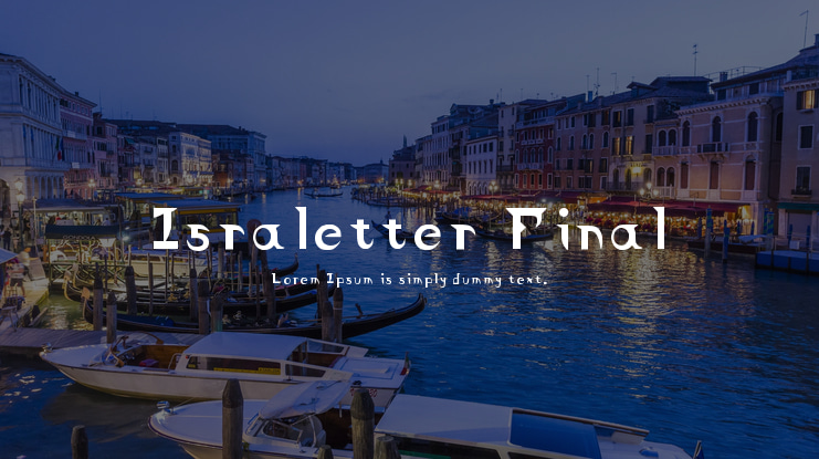 Israletter Final Font