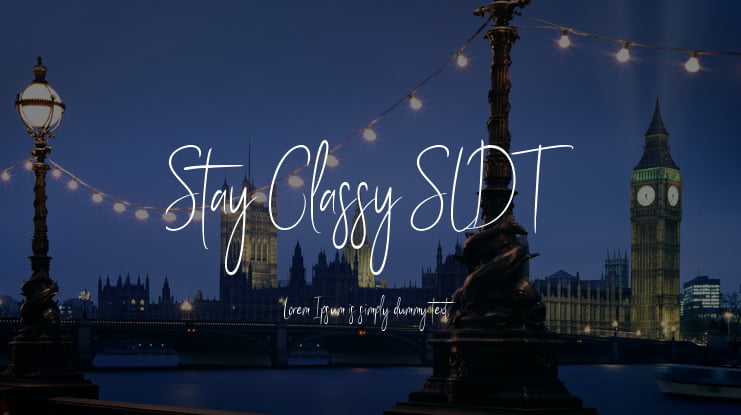 Stay Classy SLDT Font