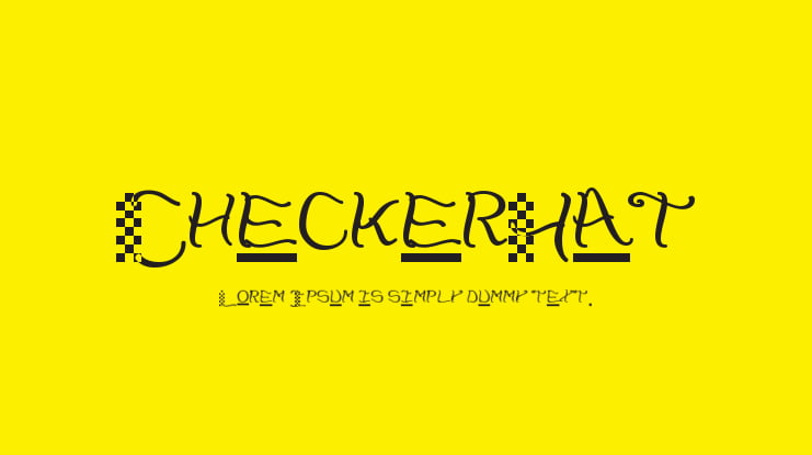 CheckerHat Font