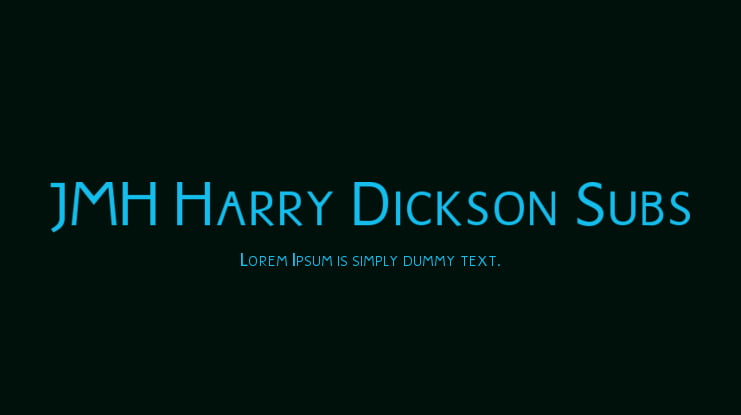 JMH Harry Dickson Subs Font