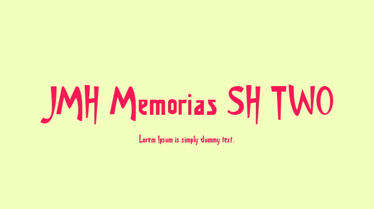 JMH Memorias SH TWO Font