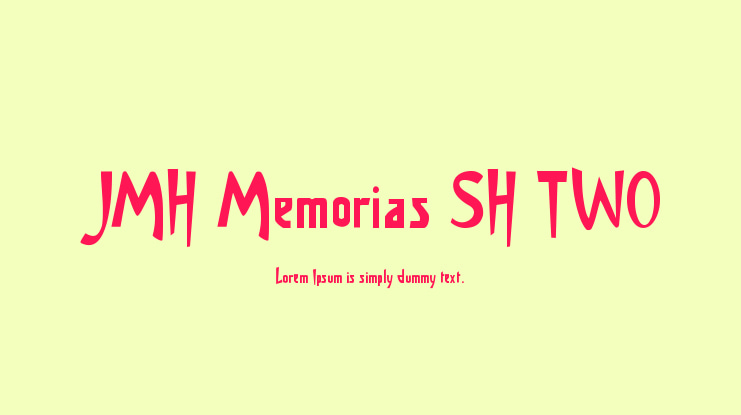 JMH Memorias SH TWO Font