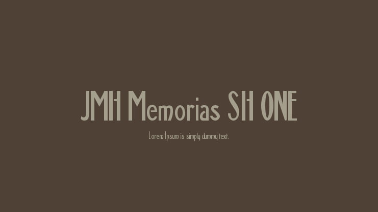 JMH Memorias SH ONE Font