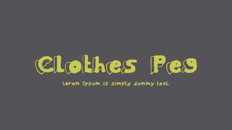 Clothes Peg Font