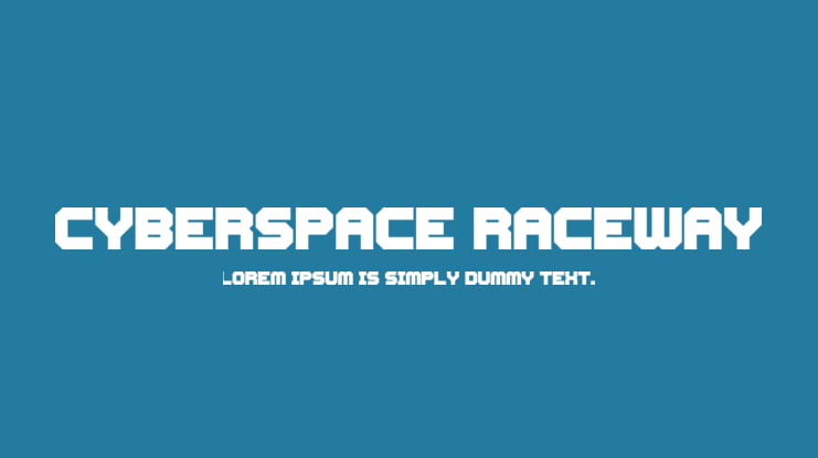 Cyberspace Raceway Font Family