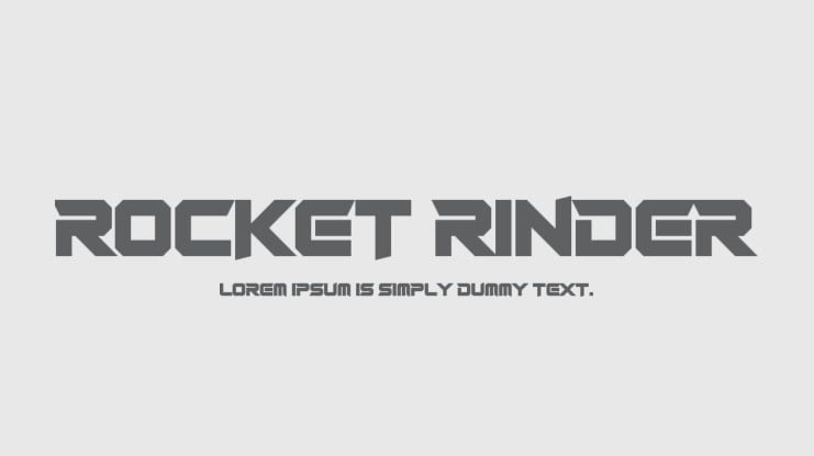 Rocket Rinder Font