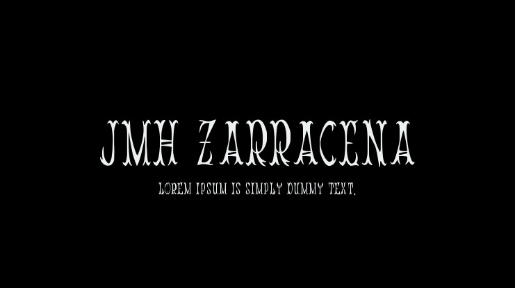 JMH Zarracena Font Family