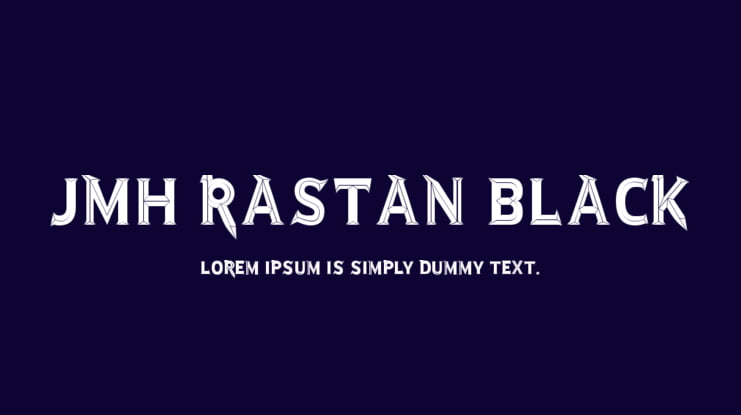 JMH Rastan Black Font Family