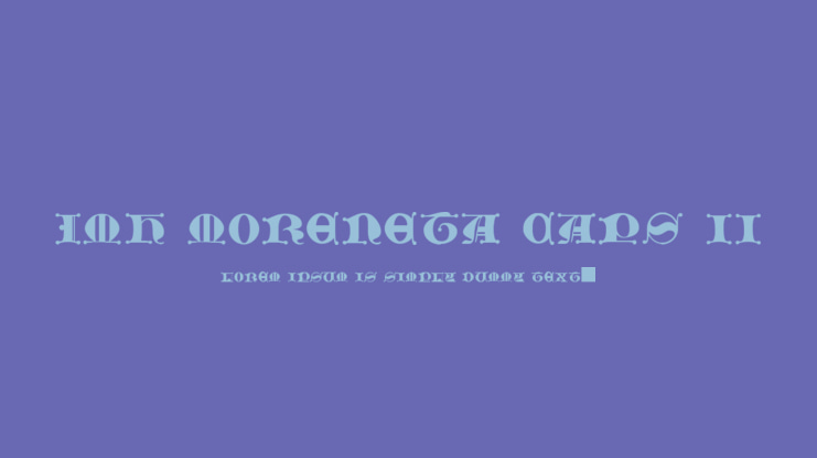 JMH Moreneta CAPS II Font