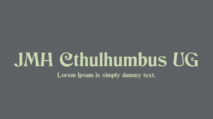 JMH Cthulhumbus UG Font Family