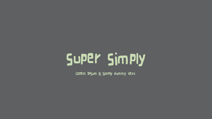 super simply Font