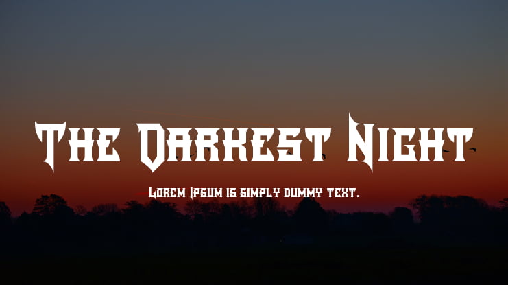 The Darkest Night Font