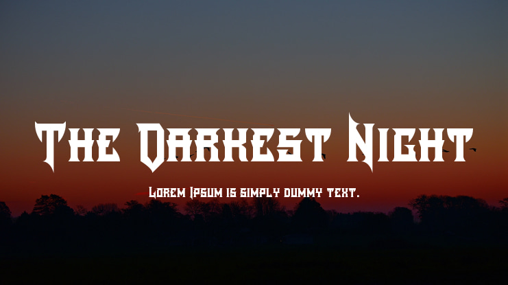 The Darkest Night Font