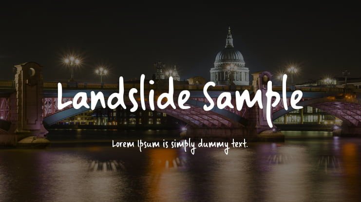 Landslide Sample Font