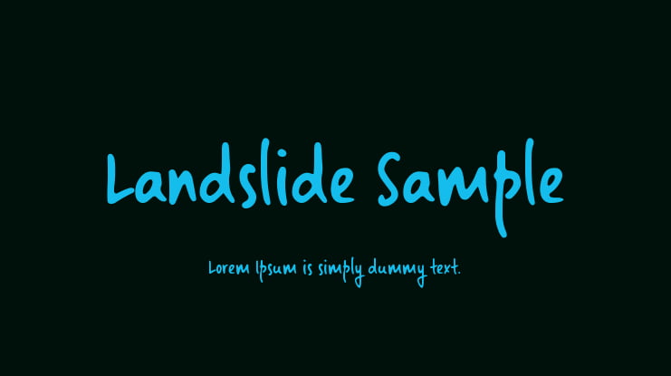Landslide Sample Font