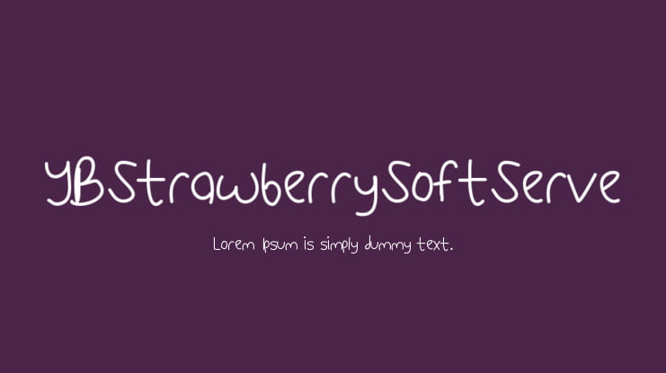 YBStrawberrySoftServe Font