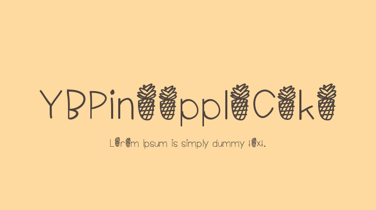 YBPineappleCake Font
