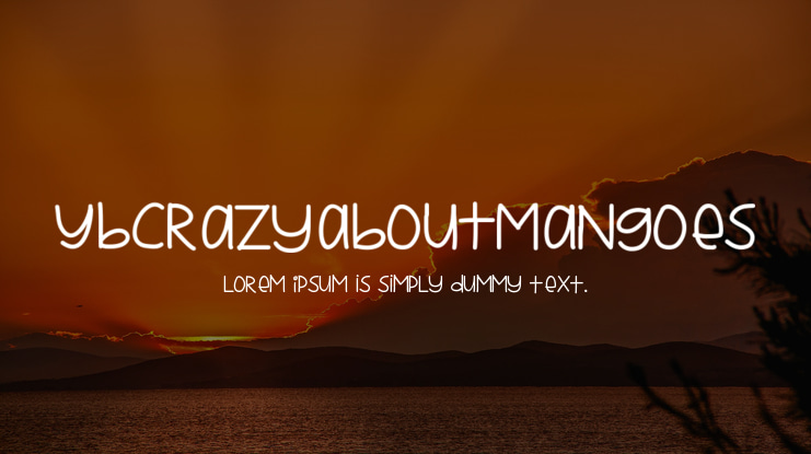 YBCrazyAboutMangoes Font