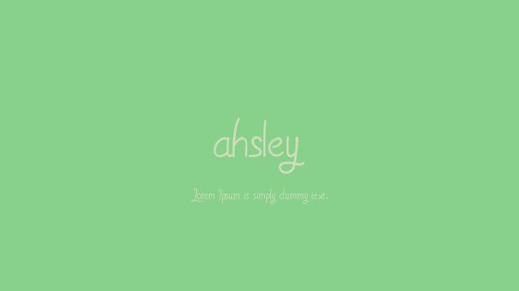ahsley Font