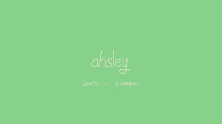 ahsley Font