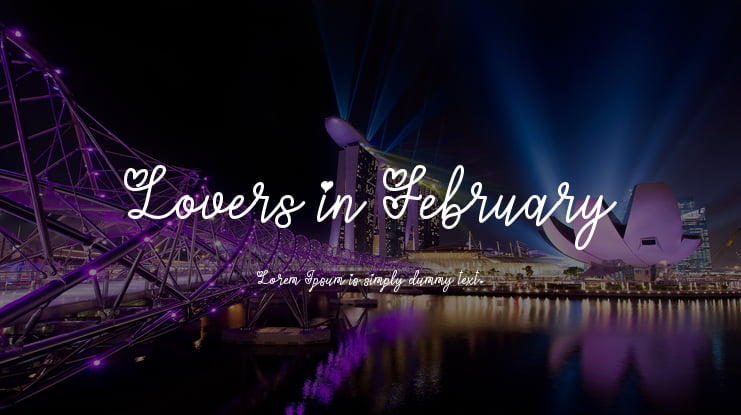 Lovers in February Font