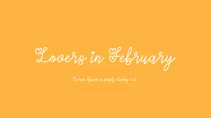 Lovers in February Font