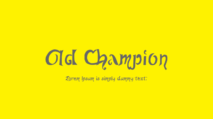 Old Champion Font