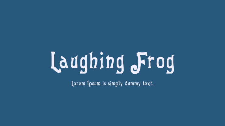 Laughing Frog Font