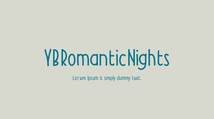 YBRomanticNights Font