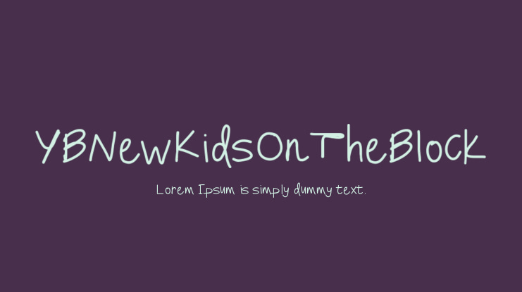 YBNewKidsOnTheBlock Font Family