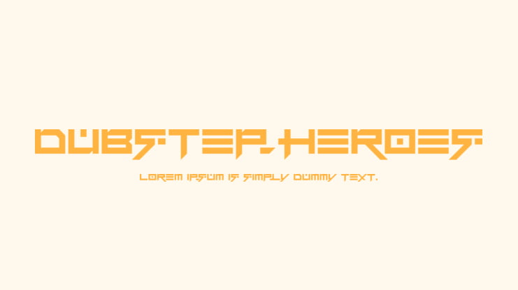 Dubstep heroes Font Family