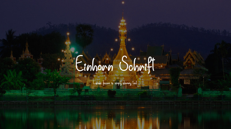 Einhorn Schrift Font Family