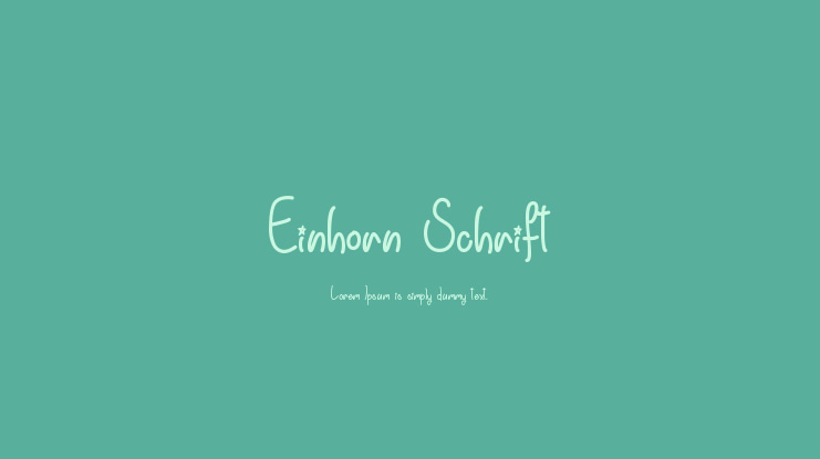 Einhorn Schrift Font Family