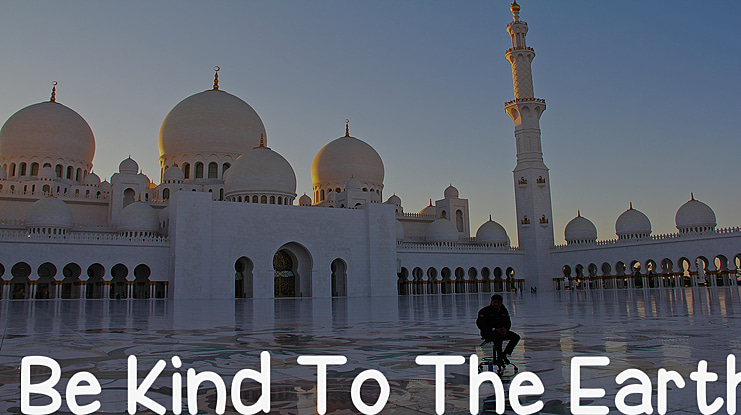 Be Kind To The Earth Font