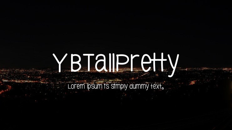YBTallPretty Font