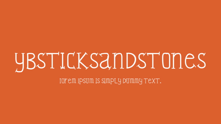 YBSticksAndStones Font