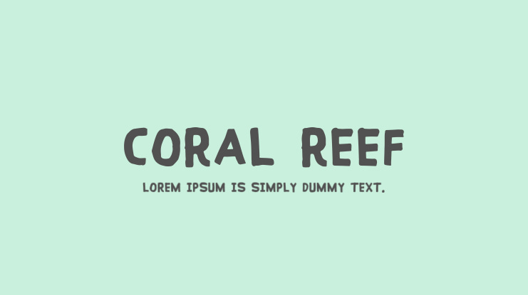 Coral Reef Font