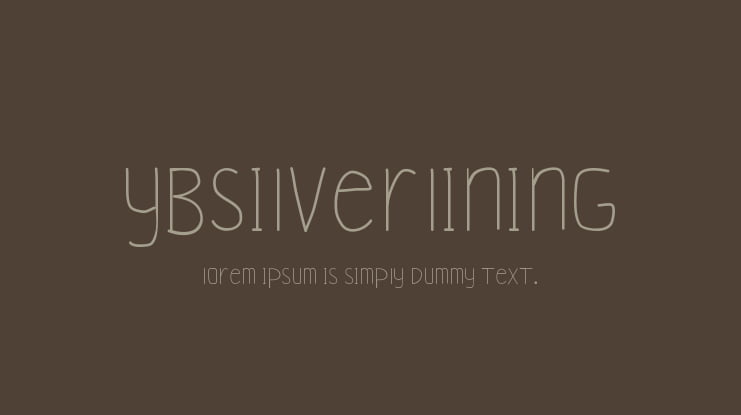 YBSilverLining Font