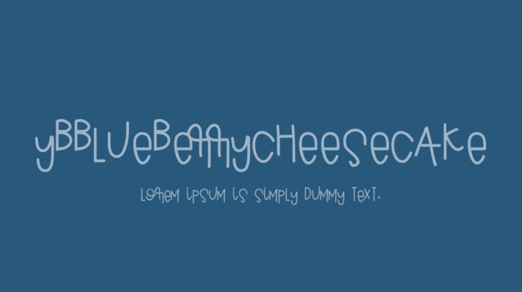 YBBlueberryCheesecake Font