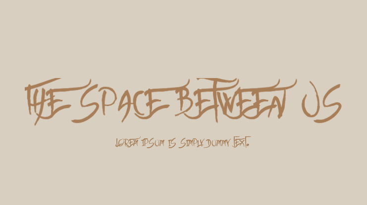 The space between Us Font