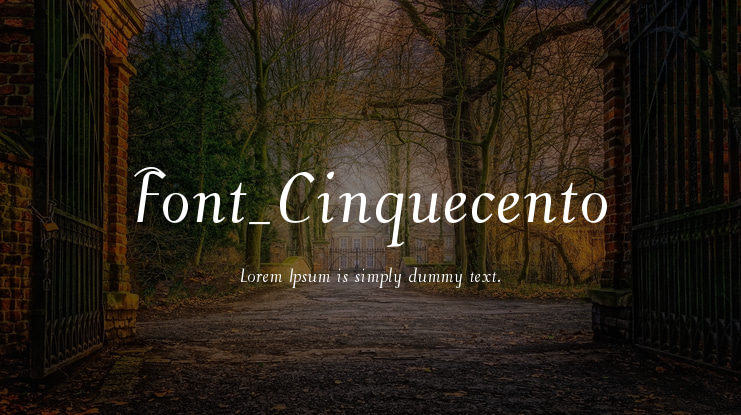 Font_Cinquecento Font