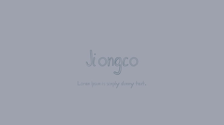 Jiongco Font