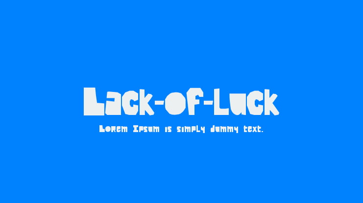 Lack-of-luck Font
