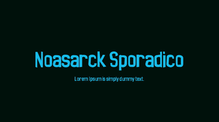 Noasarck Sporadico Font