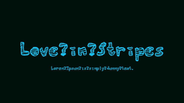 Love in Stripes Font